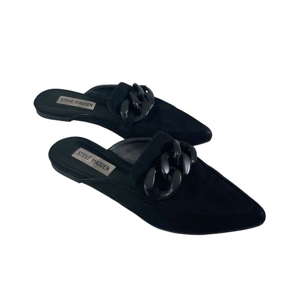 Steve Madden Women's Suede Slip On Slides Shoes Finn Model SZ/6M - Picture 4 of 16